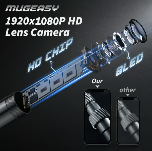 Inspectiecamera Telefoon 1080P HD 5 Meter Kabel LED Endoscoop