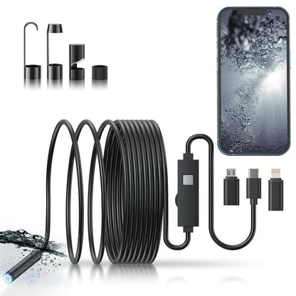 Inspectiecamera Telefoon 1080P HD 5 Meter Kabel LED Endoscoop