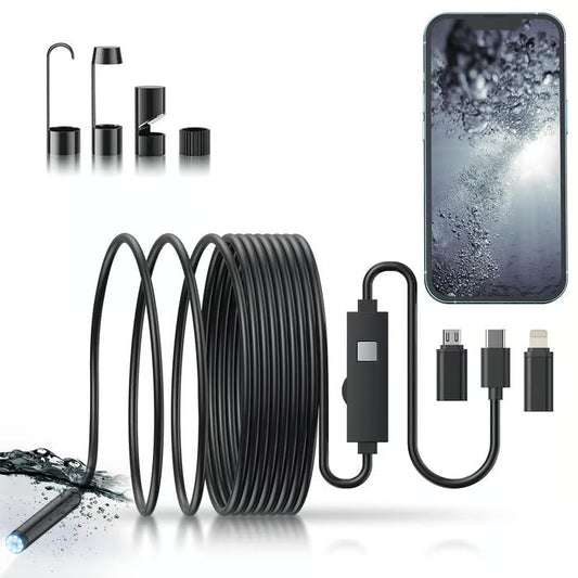 Inspectiecamera Telefoon 1080P HD 5 Meter Kabel LED Endoscoop