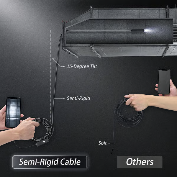 Inspectiecamera Telefoon 1080P HD 5 Meter Kabel LED Endoscoop