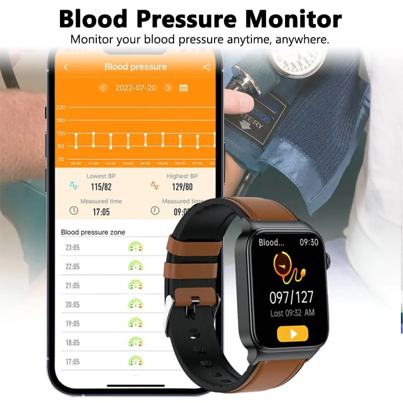 Geavanceerd Gezondheidshorloge met ECG en Bloedglucose Monitoring