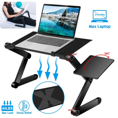 360° Draaibare Ergonomische Laptopstandaard met Verstelbare Hoogte en Kantelhoek voor Thuiswerken