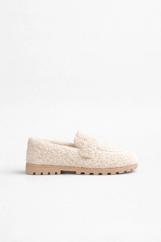 Dames Instappers Pluizige Loafer met Chunky Zool Comfortabele Casual Schoenen - StudioMarella