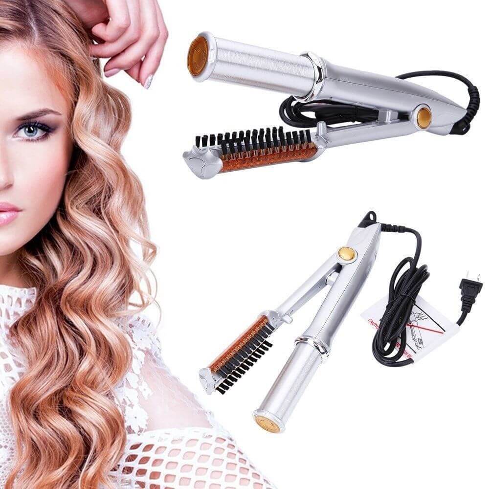 2-in-1 Haarstyler met Roterende Cilinder – Stijltang en Krultang voor Thuis