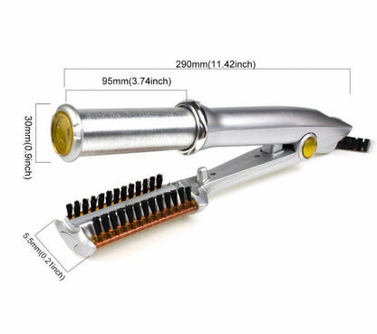2-in-1 Haarstyler met Roterende Cilinder – Stijltang en Krultang voor Thuis