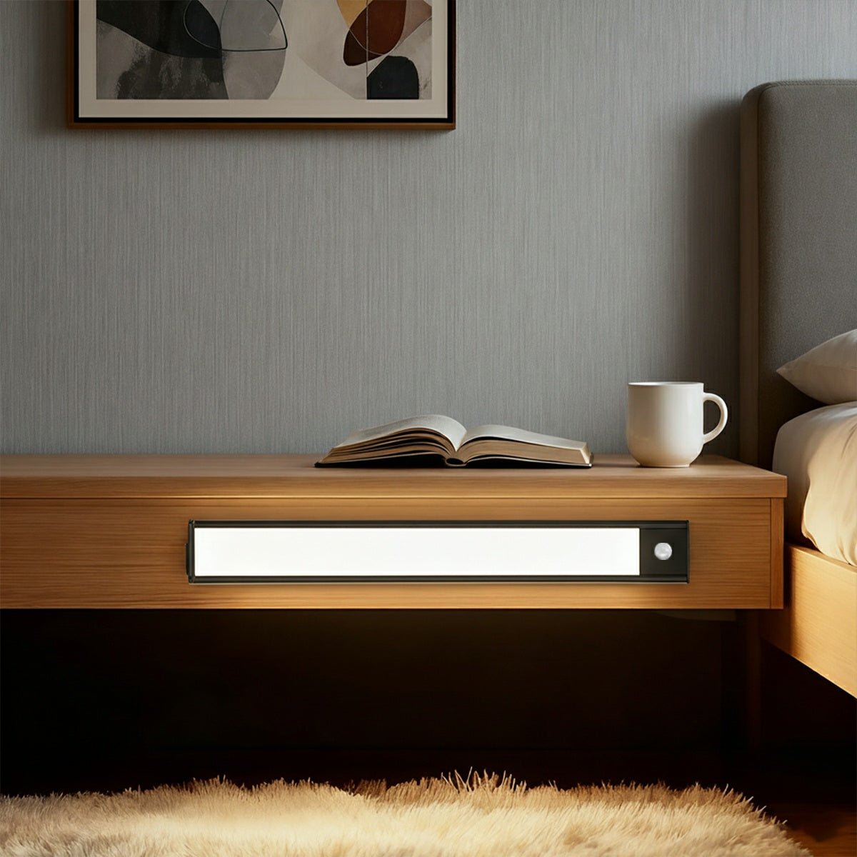 Kastverlichting LED Bewegingssensor Aluminium Zwart USB Oplaadbaar Onderkastlamp Keuken Kledingkast Nachtlamp Draadloos
