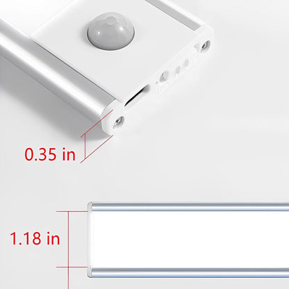 Kastverlichting LED Bewegingssensor Aluminium Zwart USB Oplaadbaar Onderkastlamp Keuken Kledingkast Nachtlamp Draadloos