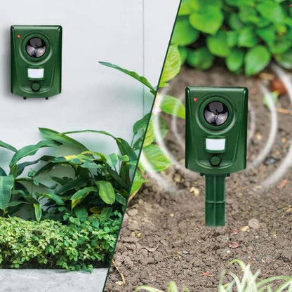 Ultrasone Kattenverdelger met PIR-Sensor en 110° Bereik – Waterbestendig voor Binnen en Buiten