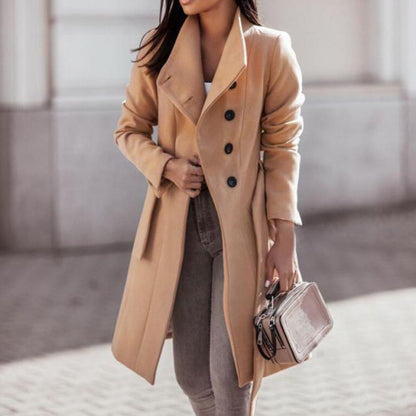 Dames Trenchcoat Klassiek Waterdicht Met Dubbele Knopen