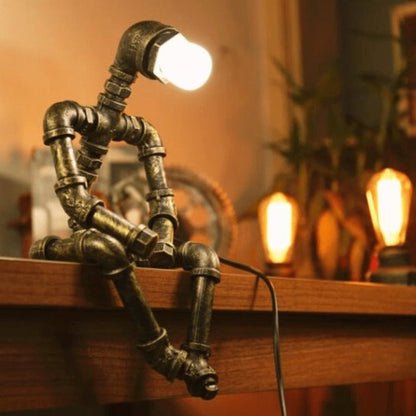 Industriële Robot Tafellamp van Messing Verstelbaar met Dimbaar Licht Retro Steampunk Verlichting Sfeerlamp Vintage Design