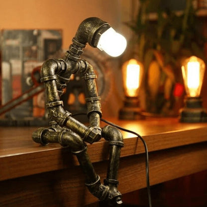 Industriële Robot Tafellamp van Messing Verstelbaar met Dimbaar Licht Retro Steampunk Verlichting Sfeerlamp Vintage Design