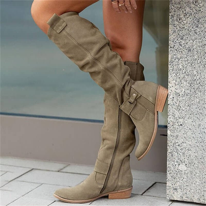 Isadora | Chique laarzen in de kleur Beige voor dames in Heritage stijl ideaal voor de herfst.