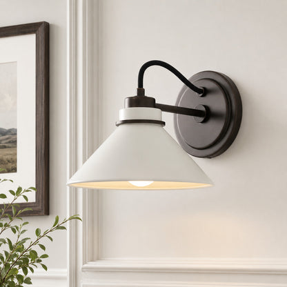 Globe Wandlamp met Gebogen Arm – Moderne Industriële Verlichting voor Badkamer, Slaapkamer en Gang