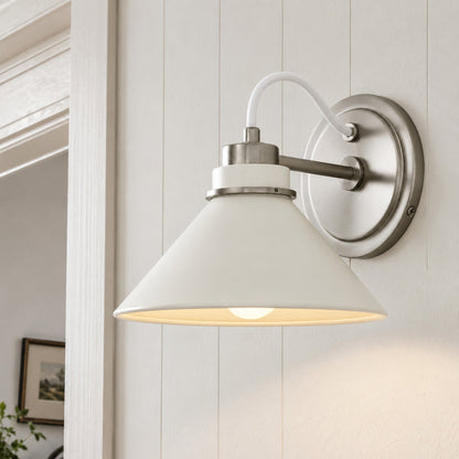 Globe Wandlamp met Gebogen Arm – Moderne Industriële Verlichting voor Badkamer, Slaapkamer en Gang