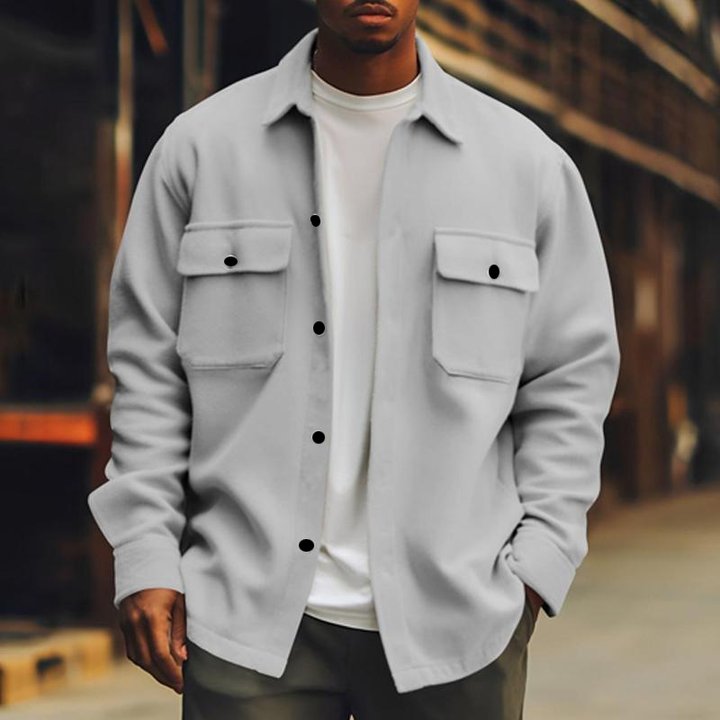 Heren Overhemdjas Oversized Casual Losse Fit