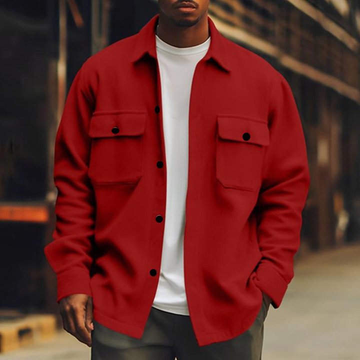 Heren Overhemdjas Oversized Casual Losse Fit