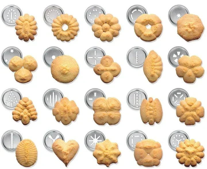 Koekjespers Aluminium 20 Vormen 4 Spuitmonden Spritzgebäck Koekjesmaker Kerstkoekjes Bakken Decoreren