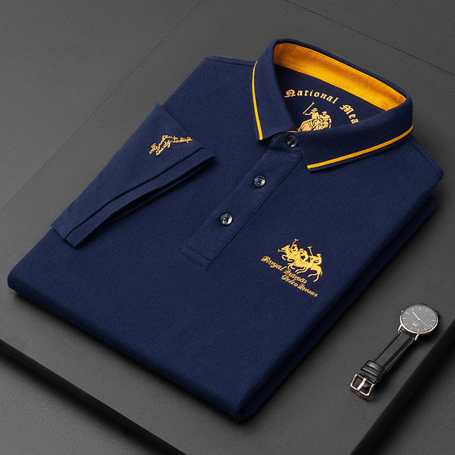 James | Trendy heren polo in Dutch in de kleur Blauw voor heren in Smart-casual stijl geschikt voor alle seizoenen.