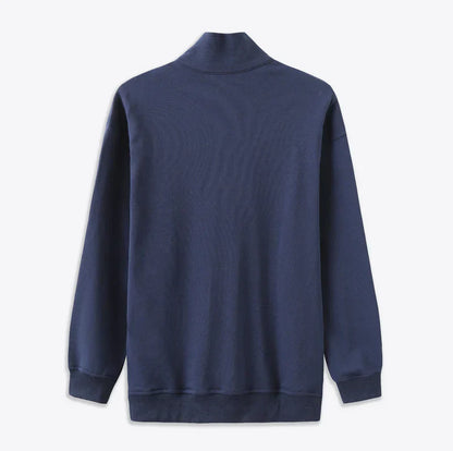 Jan | Katoenen vest met rits in de kleur Blauw voor heren in Smart-casual stijl geschikt voor alle seizoenen.