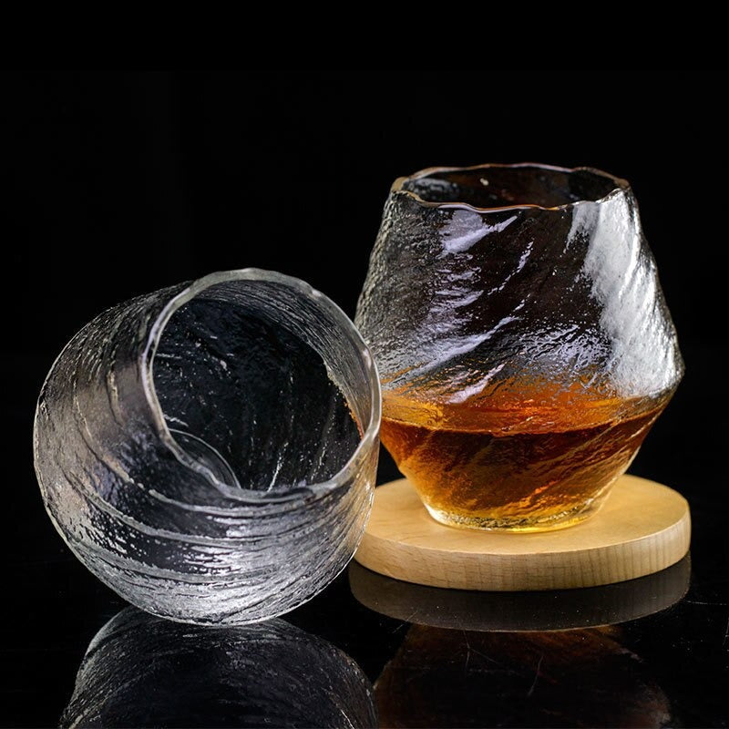 Handgemaakt Japans Whiskyglas 380ml Hittebestendig Kristal Ambachtelijk Design Cometinspiratie Houten Geschenkdoos Premium Drinkglas Traditionele Techniek Collectorsitem