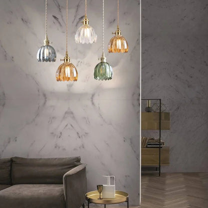 Hanglamp Glas E27 Amber Tulpvorm Retro Eettafel Woonkamer Hal Vintage Glazen Hanglamp Sfeerverlichting