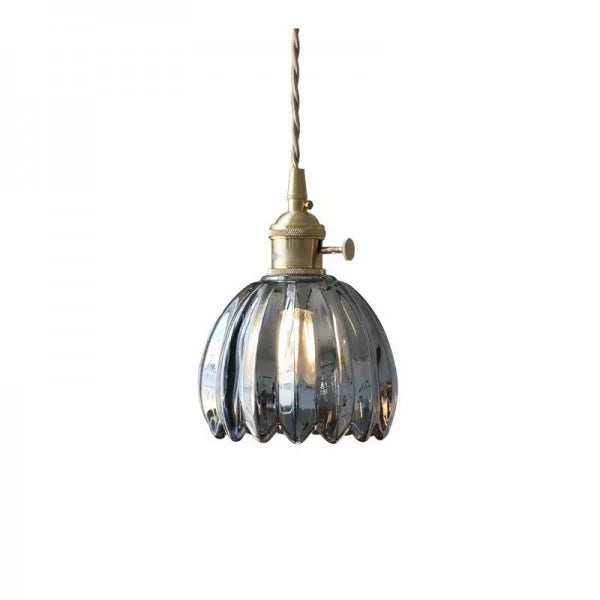 Hanglamp Glas Bloem Japans Retro Metaal 12cm E27 Pendellamp Woonkamer Slaapkamer Sfeervol