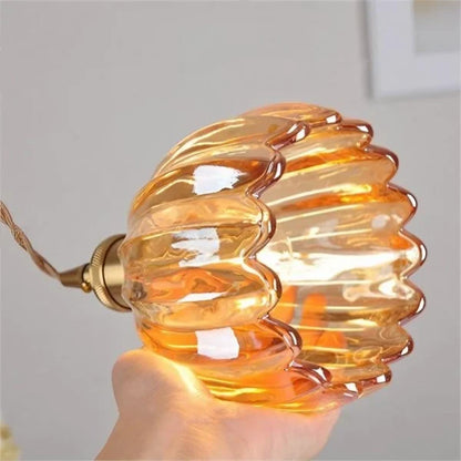 Hanglamp Glas Bloem Japans Retro Metaal 12cm E27 Pendellamp Woonkamer Slaapkamer Sfeervol