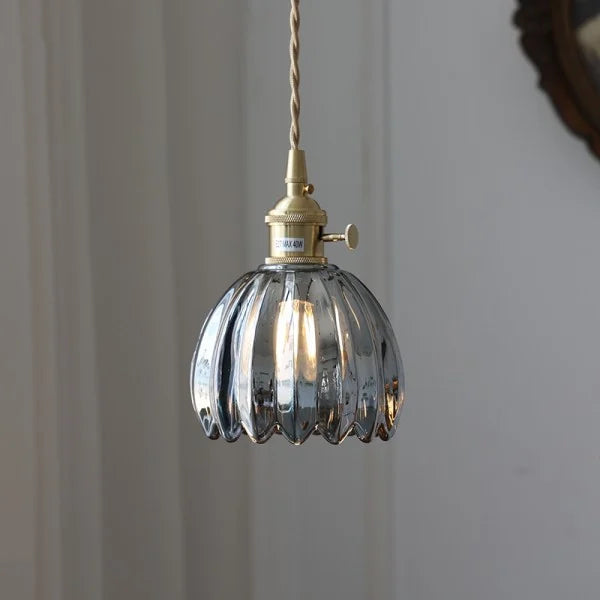 Hanglamp Glas E27 Amber Tulpvorm Retro Eettafel Woonkamer Hal Vintage Glazen Hanglamp Sfeerverlichting