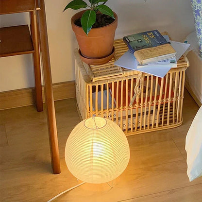 Tafellamp Papier Aluminium E14 LED 21x23 cm Warm Licht Slaapkamer Woonkamer Japandi Wabi Sabi Verlichting