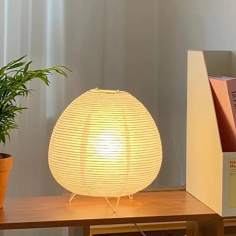 Tafellamp Papier Aluminium E14 LED 21x23 cm Warm Licht Slaapkamer Woonkamer Japandi Wabi Sabi Verlichting