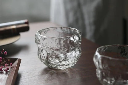 Japans Whiskeyglas met Traditioneel Mochi-Ontwerp 240ml Hittebestendig Glas Handgemaakt Dessert Cadeau Luxe Whiskyglazen Set Houten Verpakking