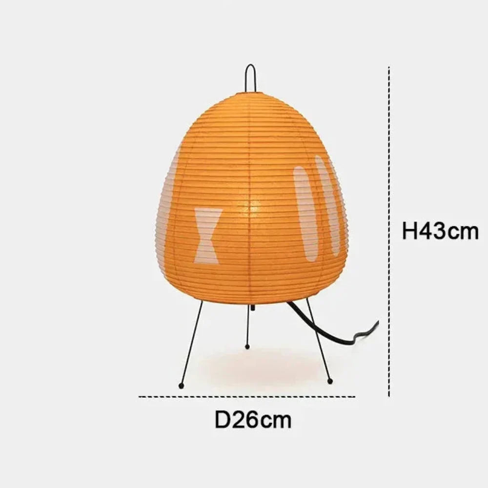 Papieren Tafellamp Scandinavisch Design met Ijzeren Voet 47cm