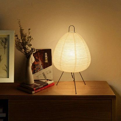 Papieren Tafellamp Scandinavisch Design met Ijzeren Voet 47cm