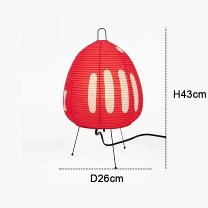 Tafellamp Rijstpapier Japans Design Retro Met IJzeren Voet 47cm E27