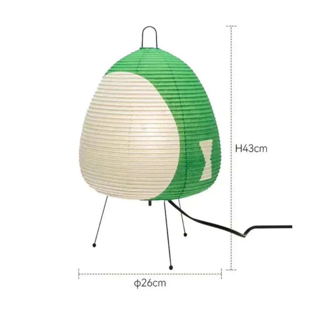 Papieren Tafellamp Scandinavisch Design met Ijzeren Voet 47cm
