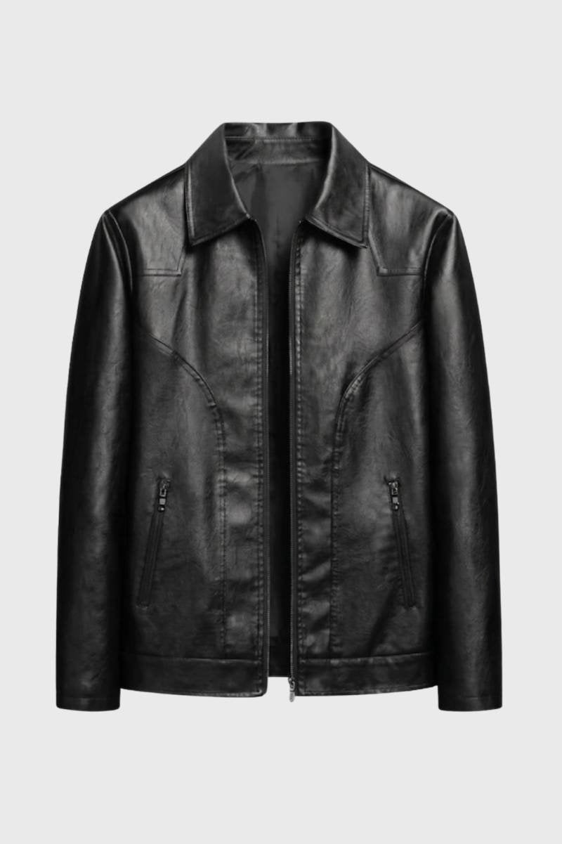 Heren Jas Klassiek met Kraag en Ritssluiting Casual Stijl - StudioMarella
