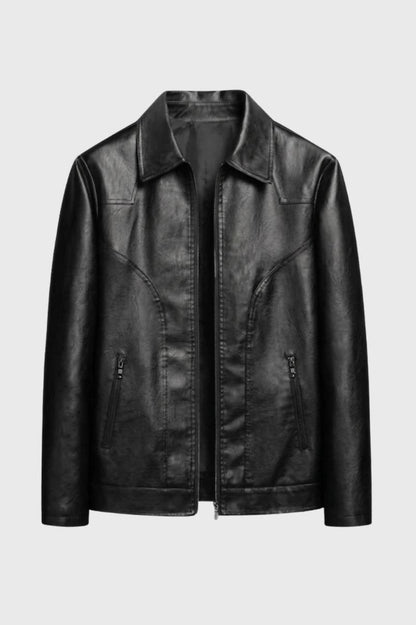 Heren Jas Klassiek met Kraag en Ritssluiting Casual Stijl - StudioMarella