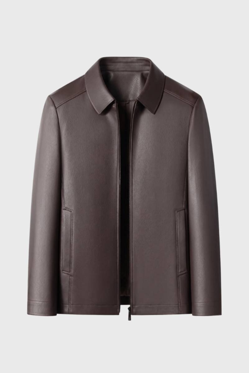 Heren Jas Klassieke Rits met Standaard Kraag - StudioMarella
