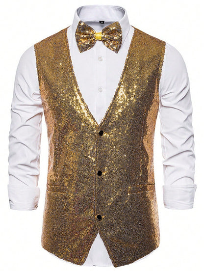 Heren Blazer Goudkleur Feestelijk Designer Model - StudioMarella