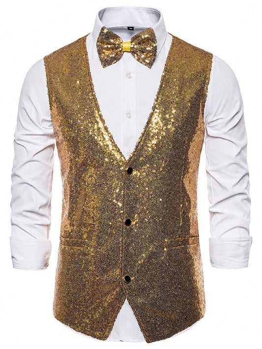 Heren Blazer Goudkleur Feestelijk Designer Model - StudioMarella
