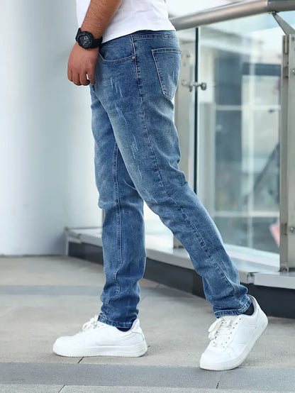 Heren Spijkerbroek Slim Fit Stretch Jeans