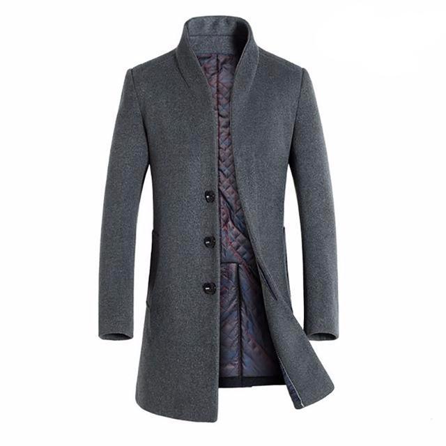 Heren Wollen Peacoat Warmte en Lange Lengte voor Winter - StudioMarella