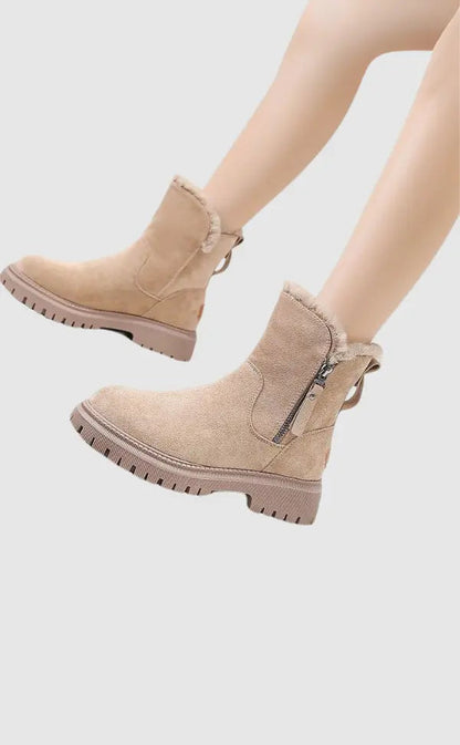 Vrouwenschoenen Zwart Pluche Laarzen Warm en Zacht - StudioMarella