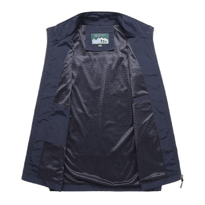 Sneldrogende Outdoor Bodywarmer met Meerdere Zakken voor Heren Mesh Ademend Vest Mourloos voor Vissen Wandelen Kamperen Actief Buitenleven