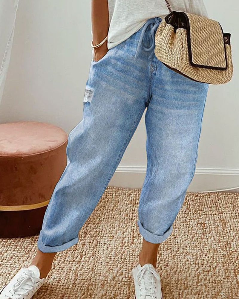 Dames Jeans 5 Zakken Casual Losse Fit - StudioMarella