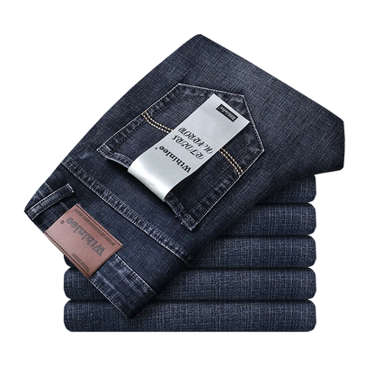 Jeroen | Klassieke rechte spijkerbroek in de kleur Donkerblauw voor heren in Heritage stijl ideaal voor de winter