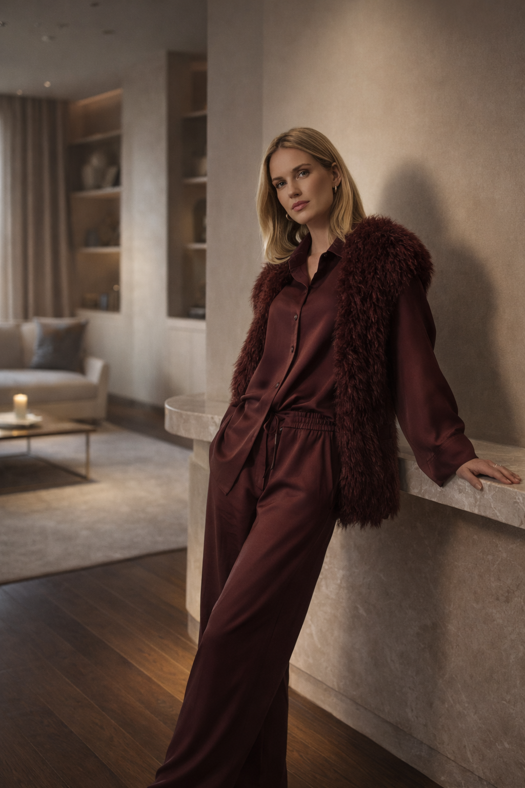 Dames Satijnen Broek Wijd Model Comfortabel - StudioMarella