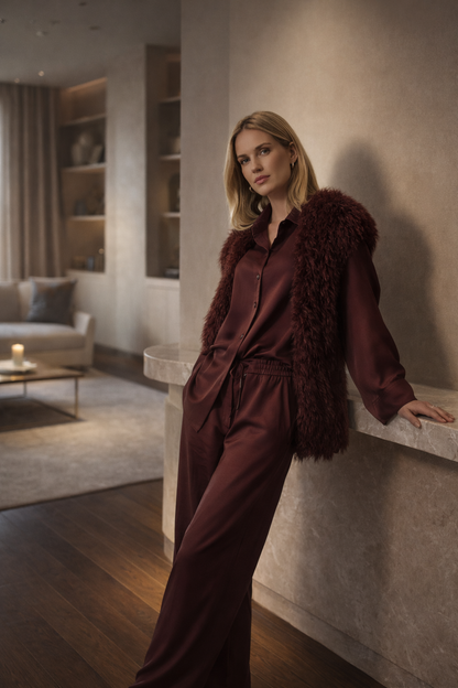 Dames Satijnen Broek Wijd Model Comfortabel - StudioMarella