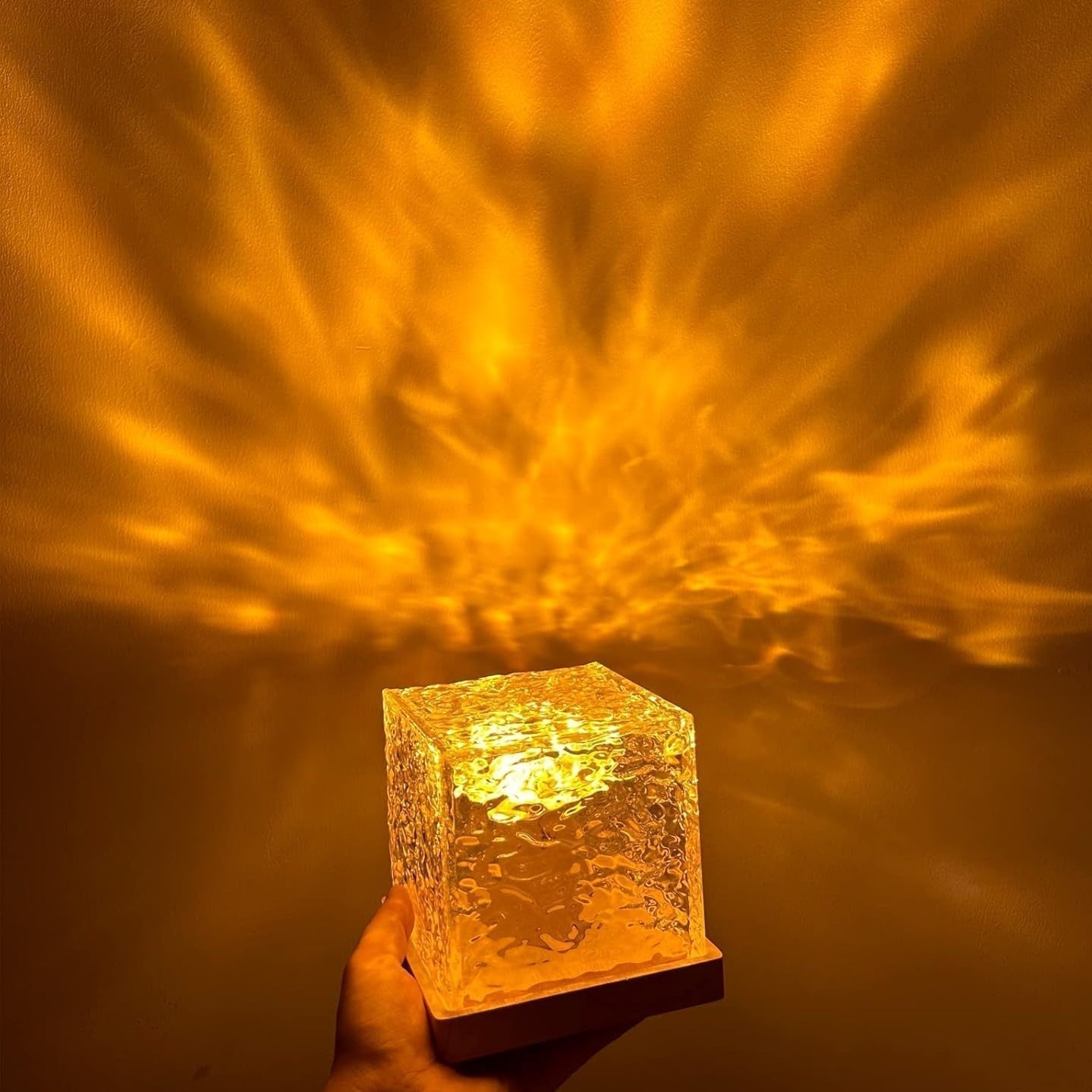 Kubus Lamp Prisma LED Hout Acryl 16 Kleuren USB Sfeerverlichting Woonkamer Slaapkamer Aurora Noorderlicht Effect Nachtlamp Decoratie