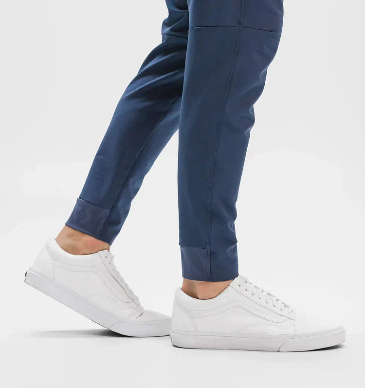 Johan | Winterse stretch broek in de kleur Lichtblauw voor heren in stijl ideaal voor de winter